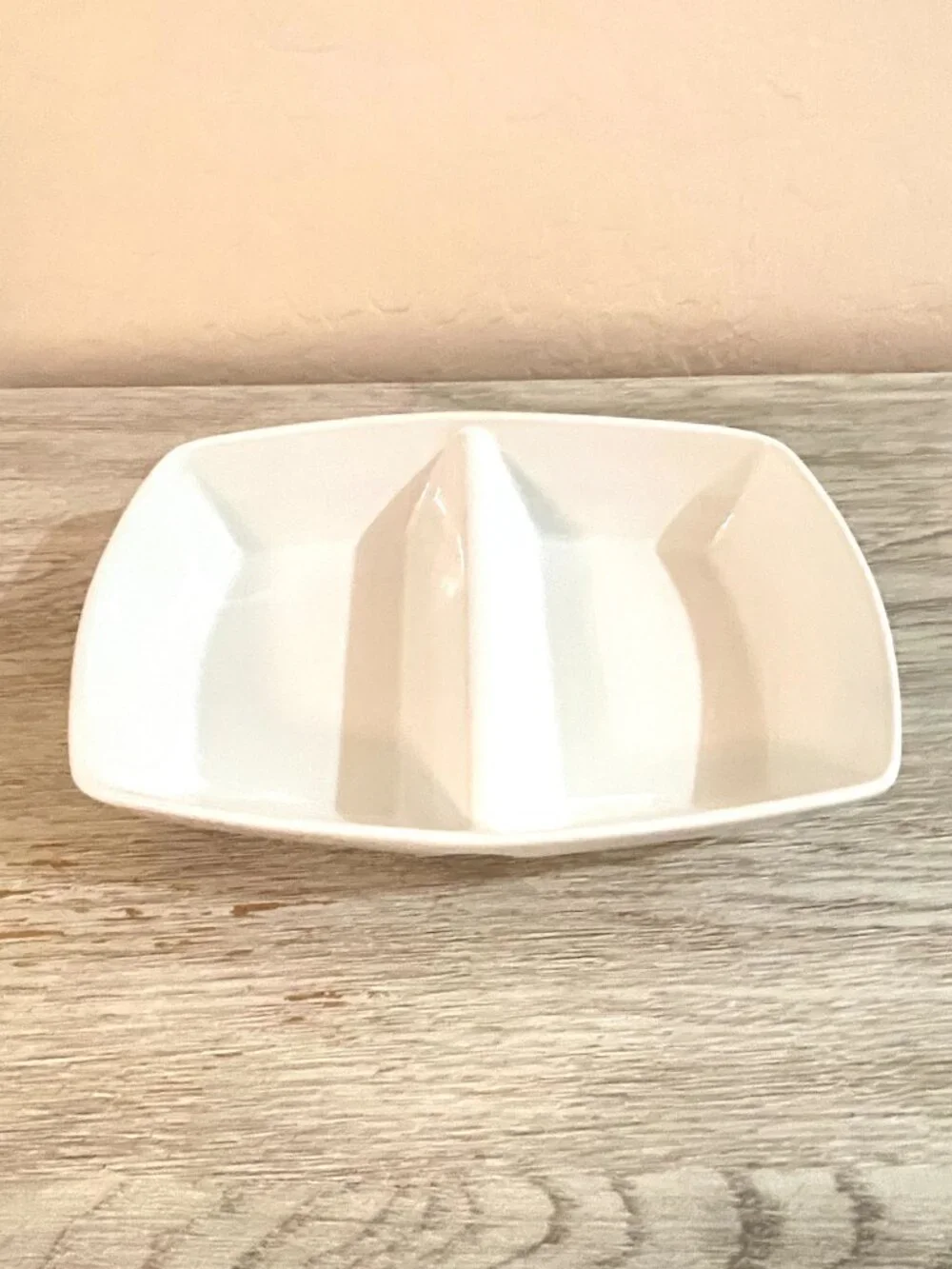 Target Home Divided Serving Dish 2 Section Serving Bowl White Porcelain